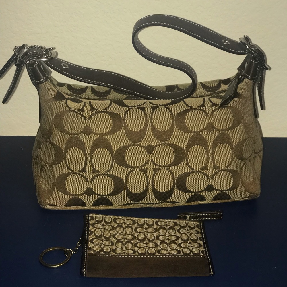 Signature Coach handbag w/ coin wallet